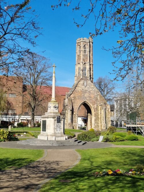 Image of ruined cathedral from web design Kings Lynn